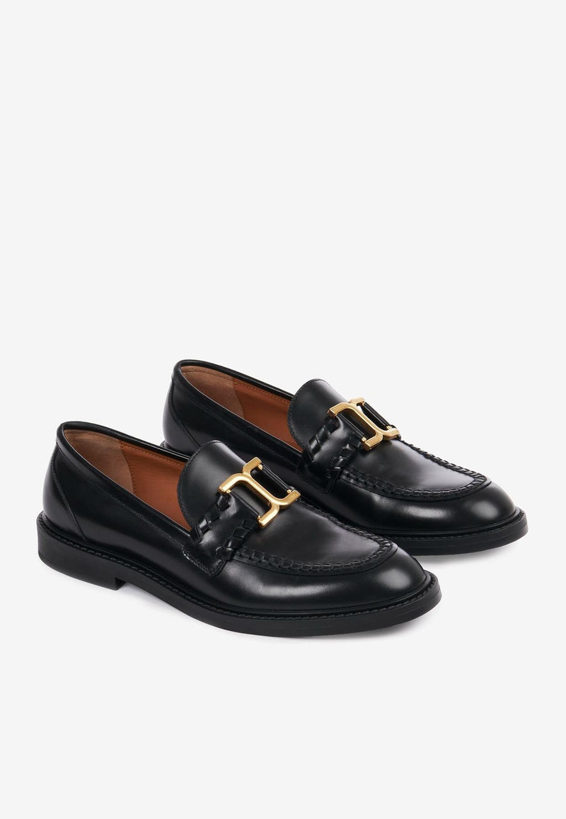 Chloé Marcie Leather Loafers CHC23A911EY001 BLACK