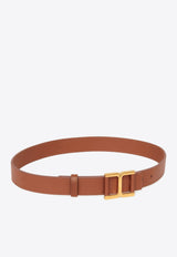 Chloé Marcie Buckle Leather Belt CHC23AC035MAR27S SEPIA BROWN