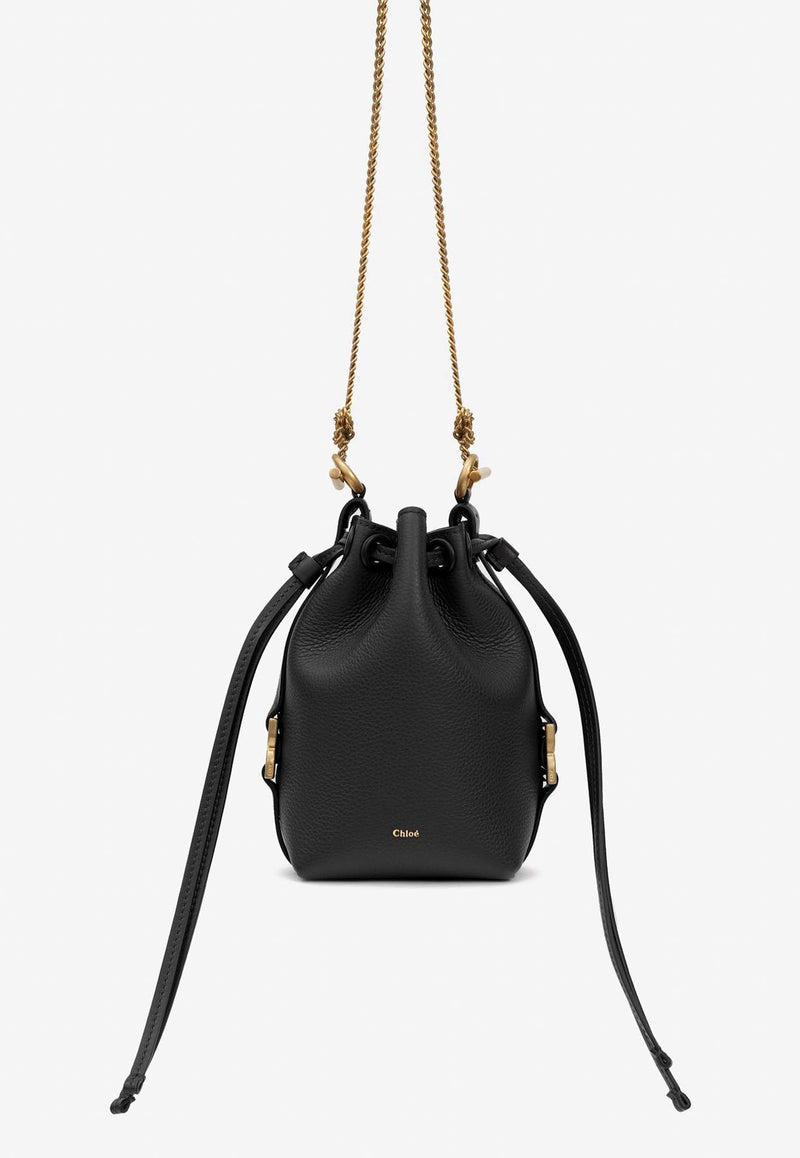 Chloé Micro Marcie Bucket Bag CHC23AP844I31001 BLACK Black