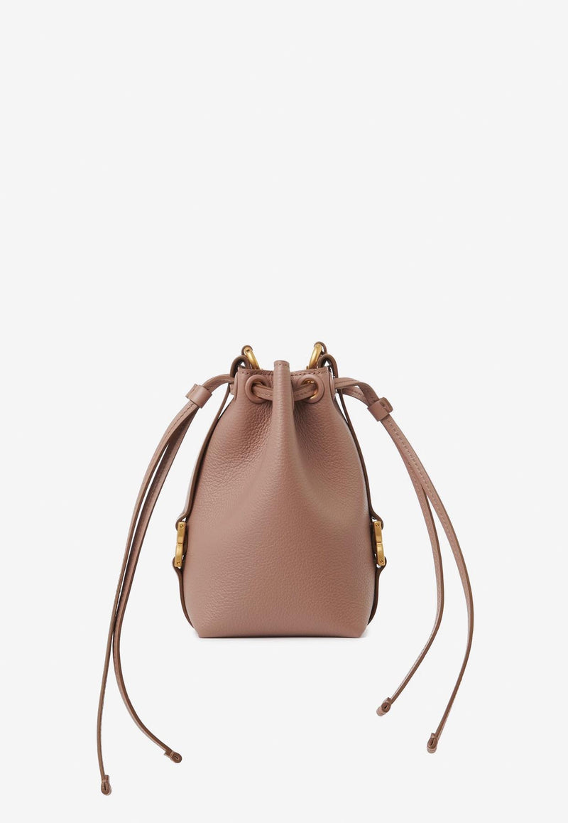 Chloé Micro Marcie Bucket Bag CHC23AP844I31527 WOODROSE Beige