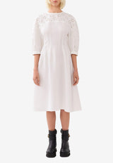 Chloé Embroidered Midi Dress CHC23ARO47133107 ICONIC MILK