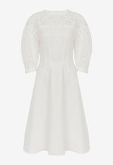 Chloé Embroidered Midi Dress CHC23ARO47133107 ICONIC MILK