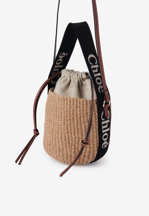 Chloé Small Woody Basket Bag CHC23AS381L18915 BLACK - BEIGE 1