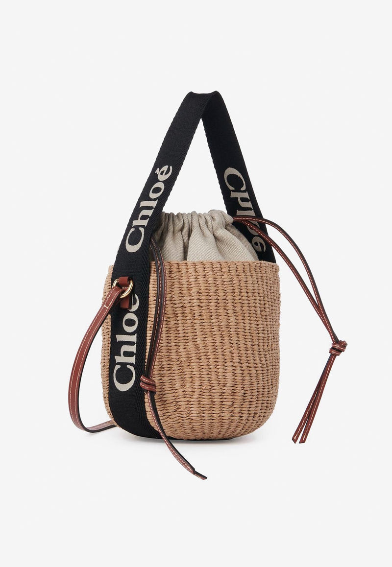 Chloé Small Woody Basket Bag CHC23AS381L18915 BLACK - BEIGE 1