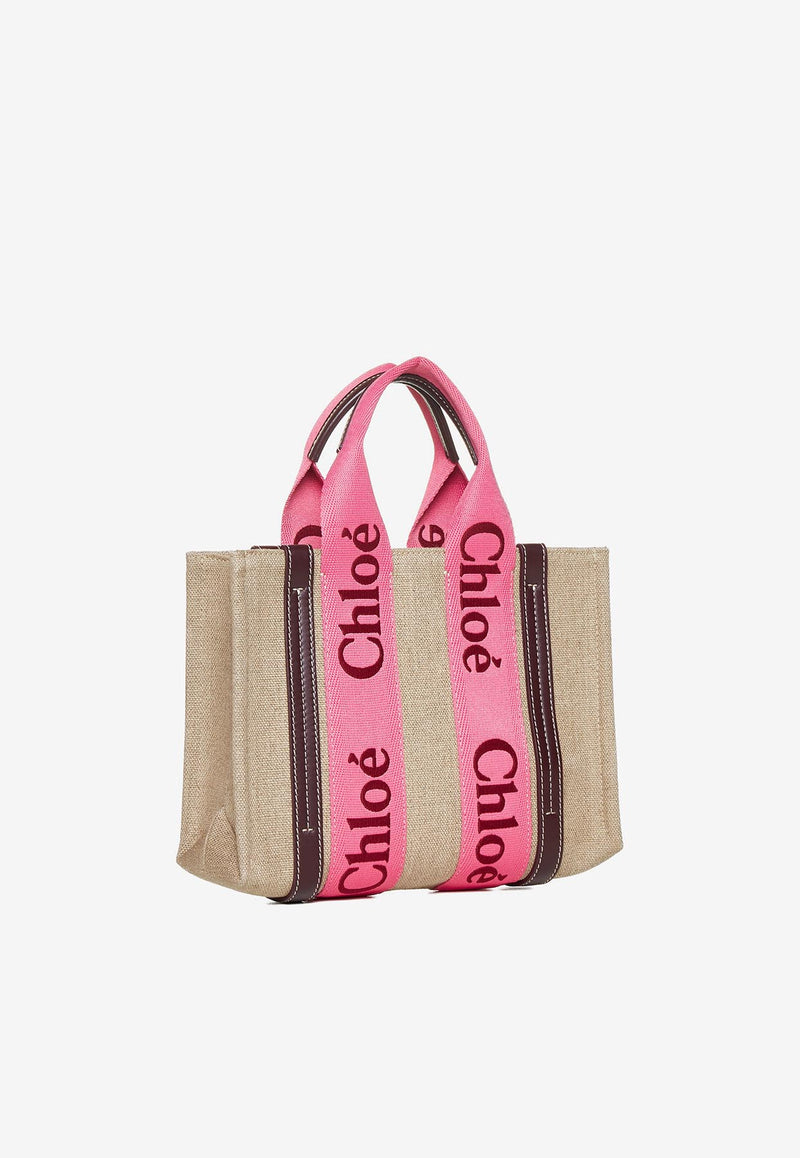 Chloé Small Woody Tote Bag CHC23AS397L179R5 PINK - RED 1 Multicolor