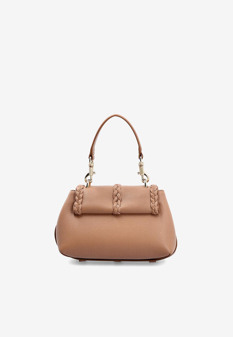 Chloé Mini Penelope Top Handle Bag CHC23AS575K15527 WOODROSE Beige