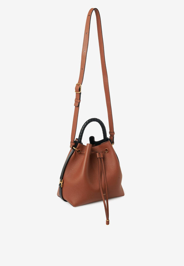 Chloé Marcie Bucket Bag in Leather CHC23AS606I3125M TAN Tan