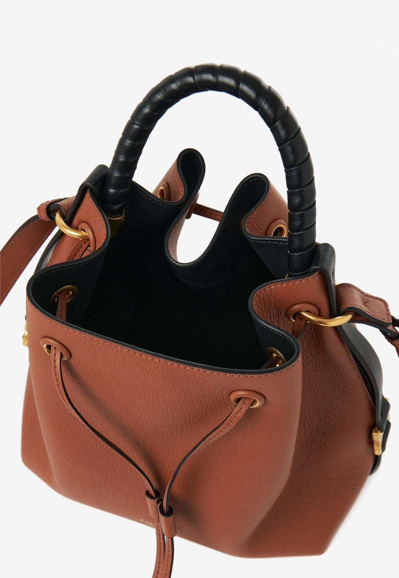 Chloé Marcie Bucket Bag in Leather CHC23AS606I3125M TAN Tan