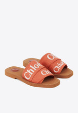 Chloé Woody Flat Mules CHC23U188EF848 TAWNY ORANGE