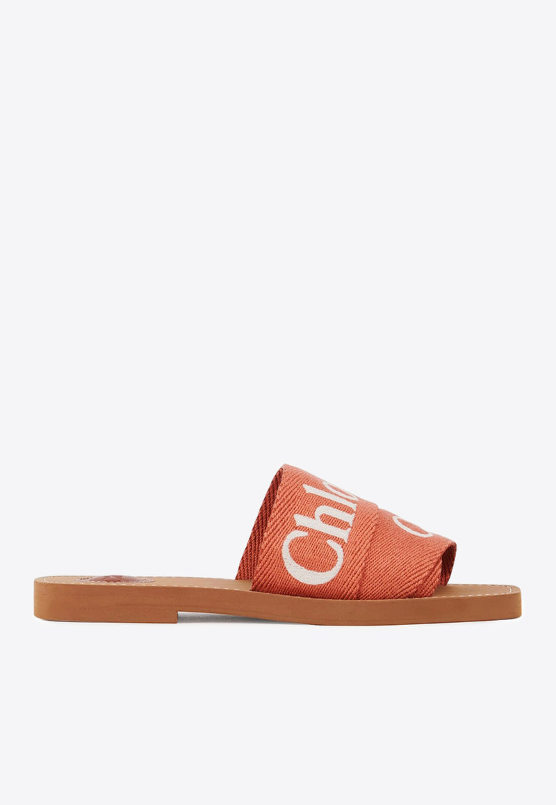 Chloé Woody Flat Mules CHC23U188EF848 TAWNY ORANGE