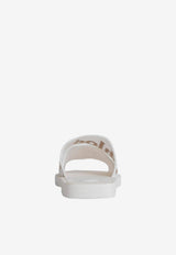 Chloé Logo Woody Slides CHC23W188GH101 WHITE