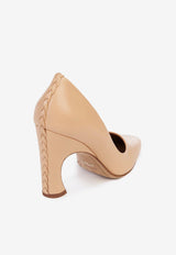 Chloé Oli 80 Leather Pumps CHC23W959GD268 BISCOTTI BEIGE