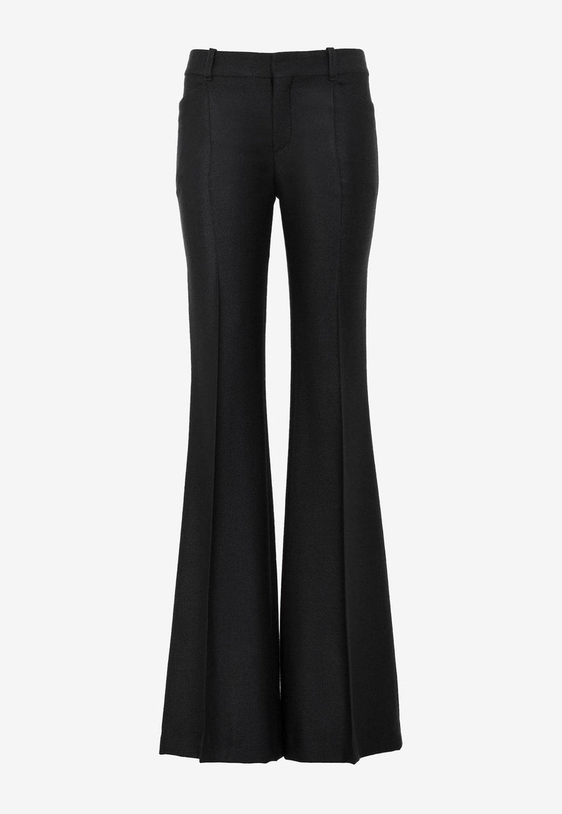 Chloé High-Waist Flared Pants CHC23WPA11065001 BLACK