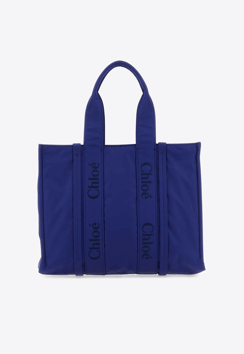 Chloé Large Woody Tote Bag CHC23WS382L4148H INTENSE INDIGO