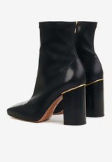 Chloé Ambre 95 Nappa Leather Ankle Boots Black CHC24A03ALY001 Black