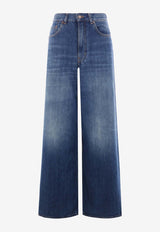 Chloé Wide-Leg Washed Jeans CHC24ADP02150402 Night Blue