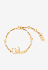 Chloé Iconic Logo Bracelet CHC24AFB22CB79DCTU Vintage Gold