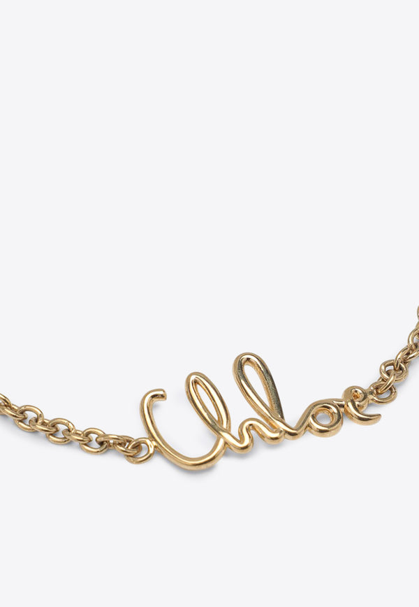 Chloé Iconic Signature Brass Bracelet Gold CHC24AFB22CB7/Q_CHLOE-9DC