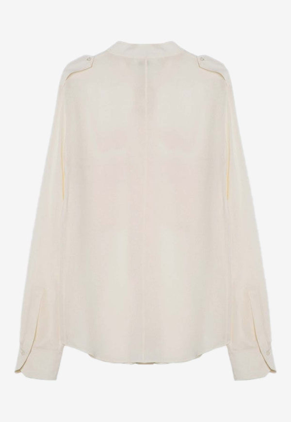 Chloé Silk Buttoned Blouse White CHC24AHT68004/P_CHLOE-103