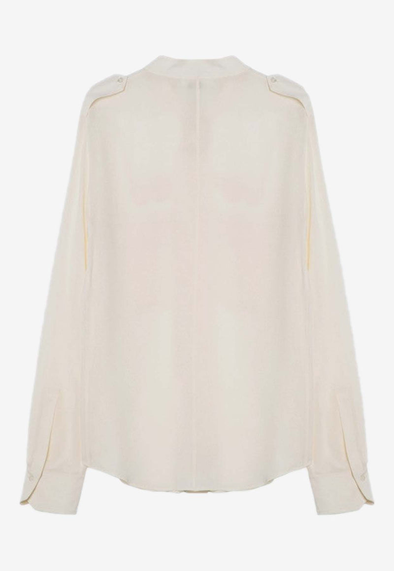 Chloé Silk Buttoned Blouse White CHC24AHT68004/P_CHLOE-103