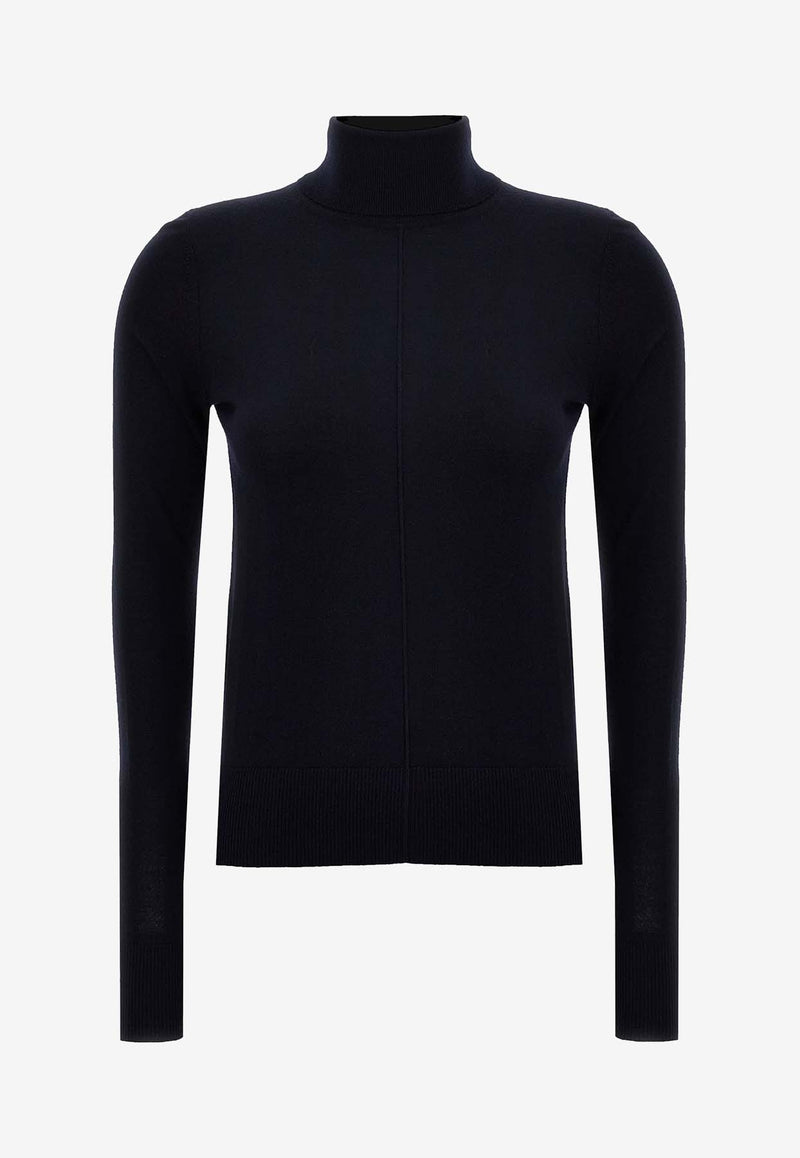 Chloé Turtleneck Wool Sweater CHC24AMP036604C6 Classic Navy