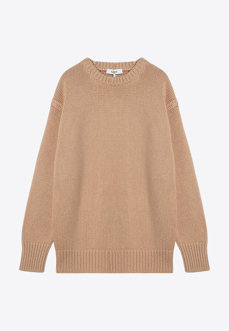 Chloé Cashmere-Blend Knitted Sweater Pink CHC24AMP48520/P_CHLOE-6H2