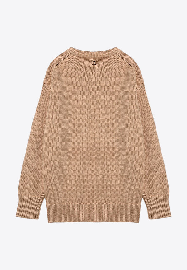 Chloé Cashmere-Blend Knitted Sweater Pink CHC24AMP48520/P_CHLOE-6H2