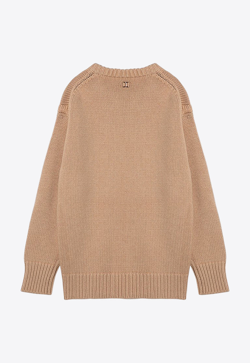 Chloé Cashmere-Blend Knitted Sweater Pink CHC24AMP48520/P_CHLOE-6H2