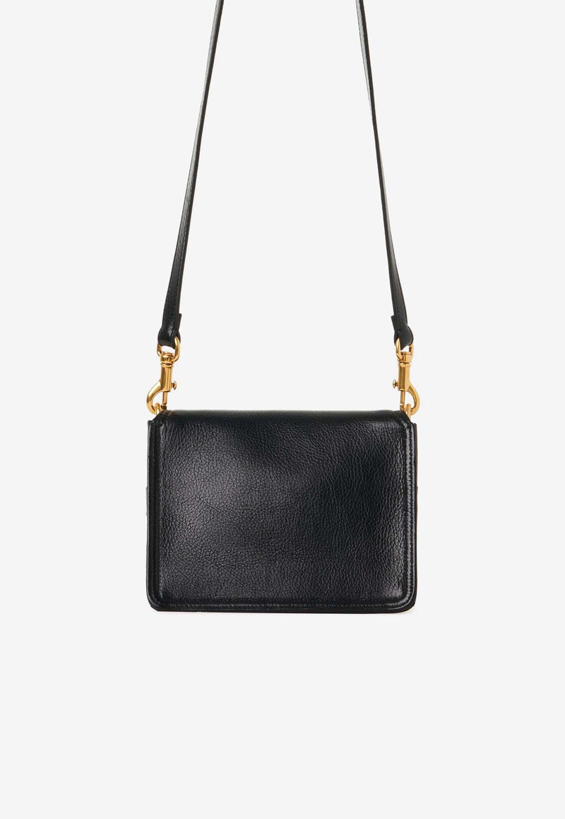 Chloé Mini Cape Crossbody Bag in Grained Leather CHC24AP417O01001 Black