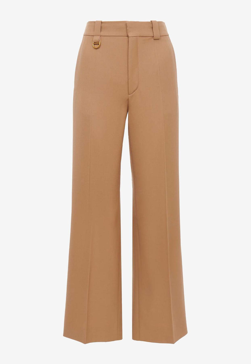 Chloé Cropped Tailored Pants CHC24APA39063205 Coconut Brown