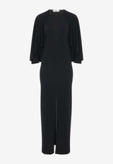 Chloé Cape Maxi Dress CHC24ARO09081001 Black