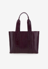 Chloé Medium Woody Leather Tote Bag CHC24AS434N8455U Dimness Purple