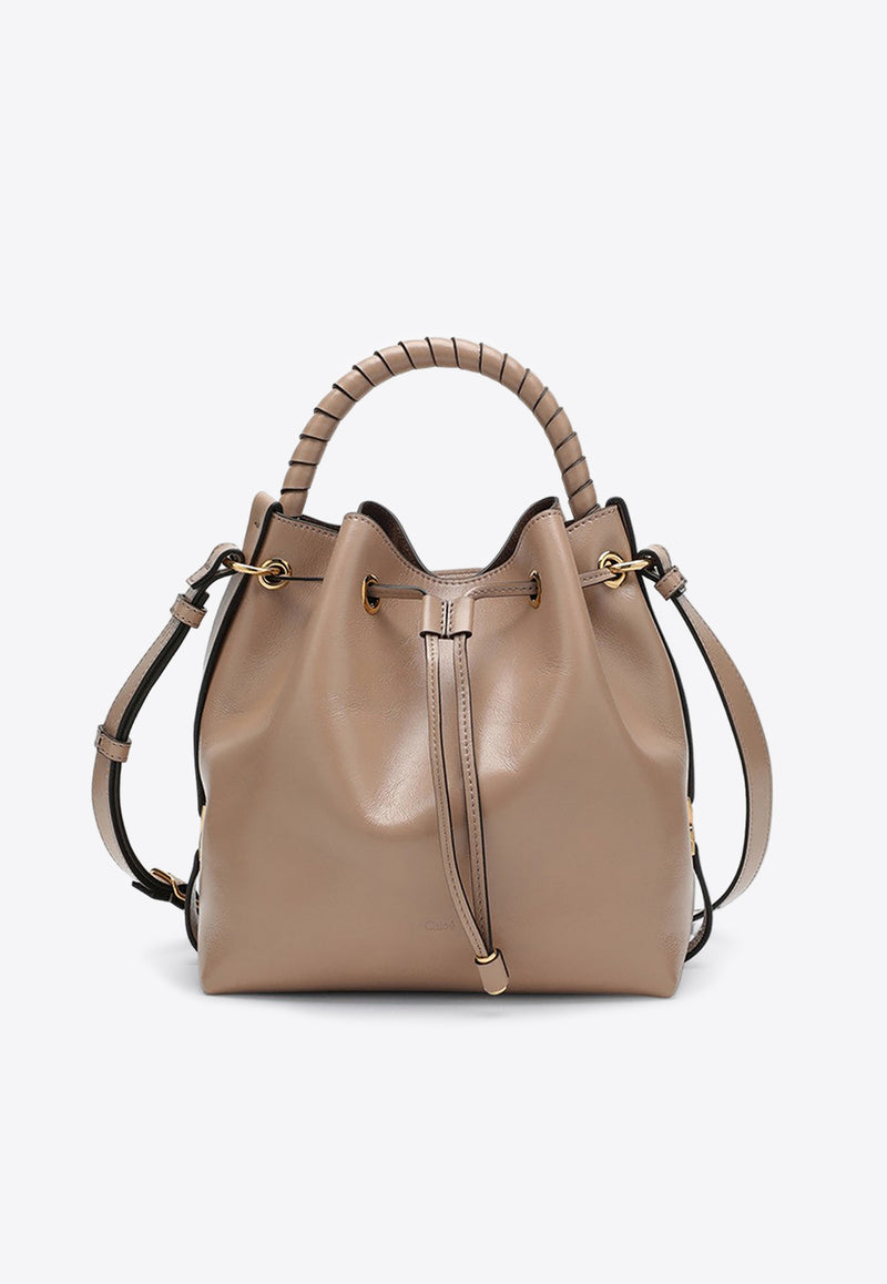 Chloé Marcie Shiny Leather Bucket Bag Beige CHC24AS606N57/P_CHLOE-28V