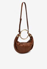 Chloé Small Bracelet Leather Hobo Bag Brown CHC24AS611N72/P_CHLOE-26M