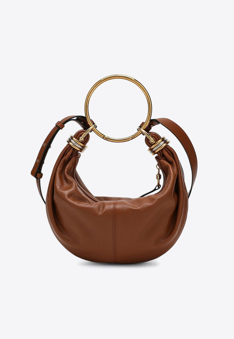 Chloé Small Bracelet Leather Hobo Bag Brown CHC24AS611N72/Q_CHLOE-26M