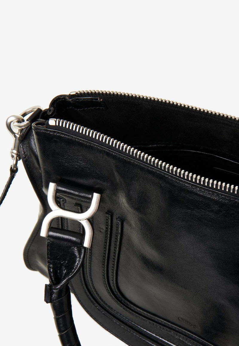 Chloé Marcie Leather Top Handle Bag CHC24AS660N90001 Black