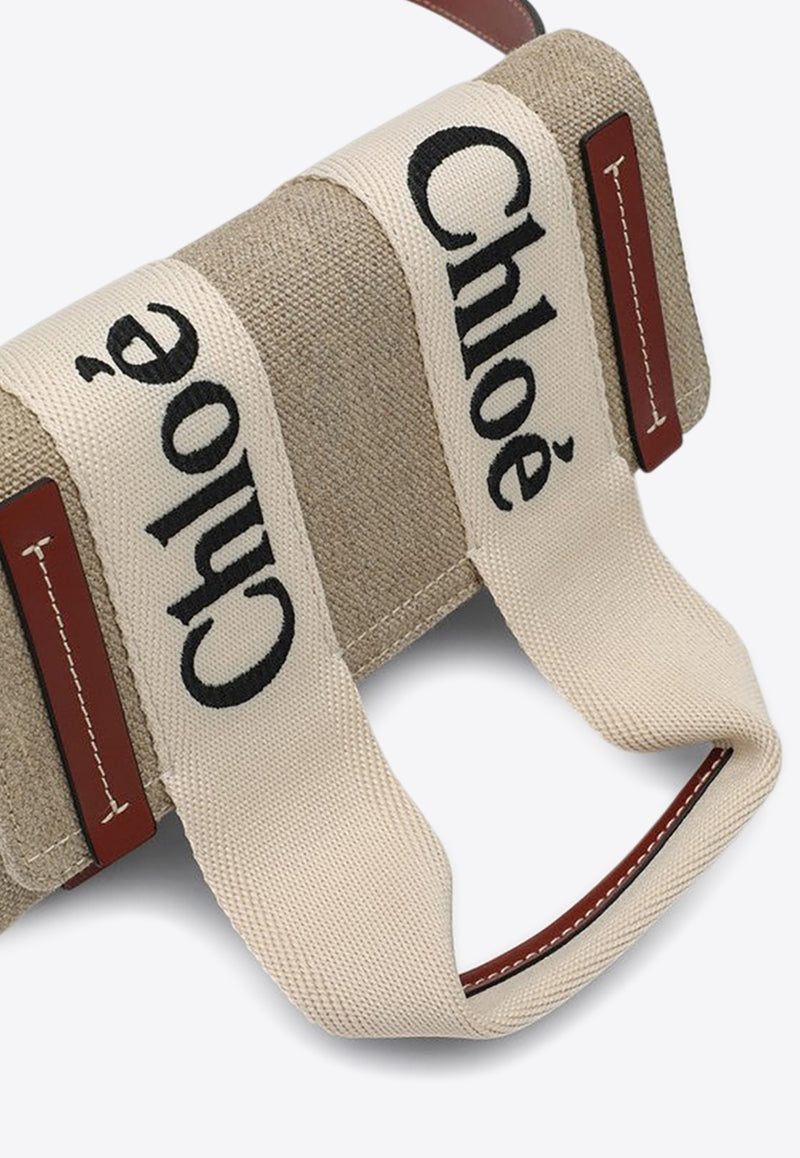 Chloé Woody Logo Canvas Belt Bag Beige CHC24AS681L17/P_CHLOE-90U