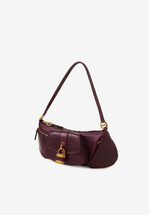 Chloé The 99 Leather Shoulder Bag CHC24AS710N8455U Dimness Purple