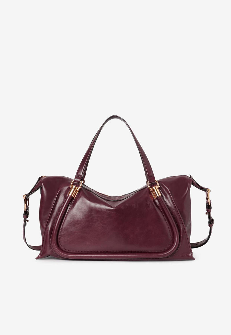 Chloé Paraty 24 Duffle Bag in Shiny Leather CHC24AS750N8255U Dimness Purple