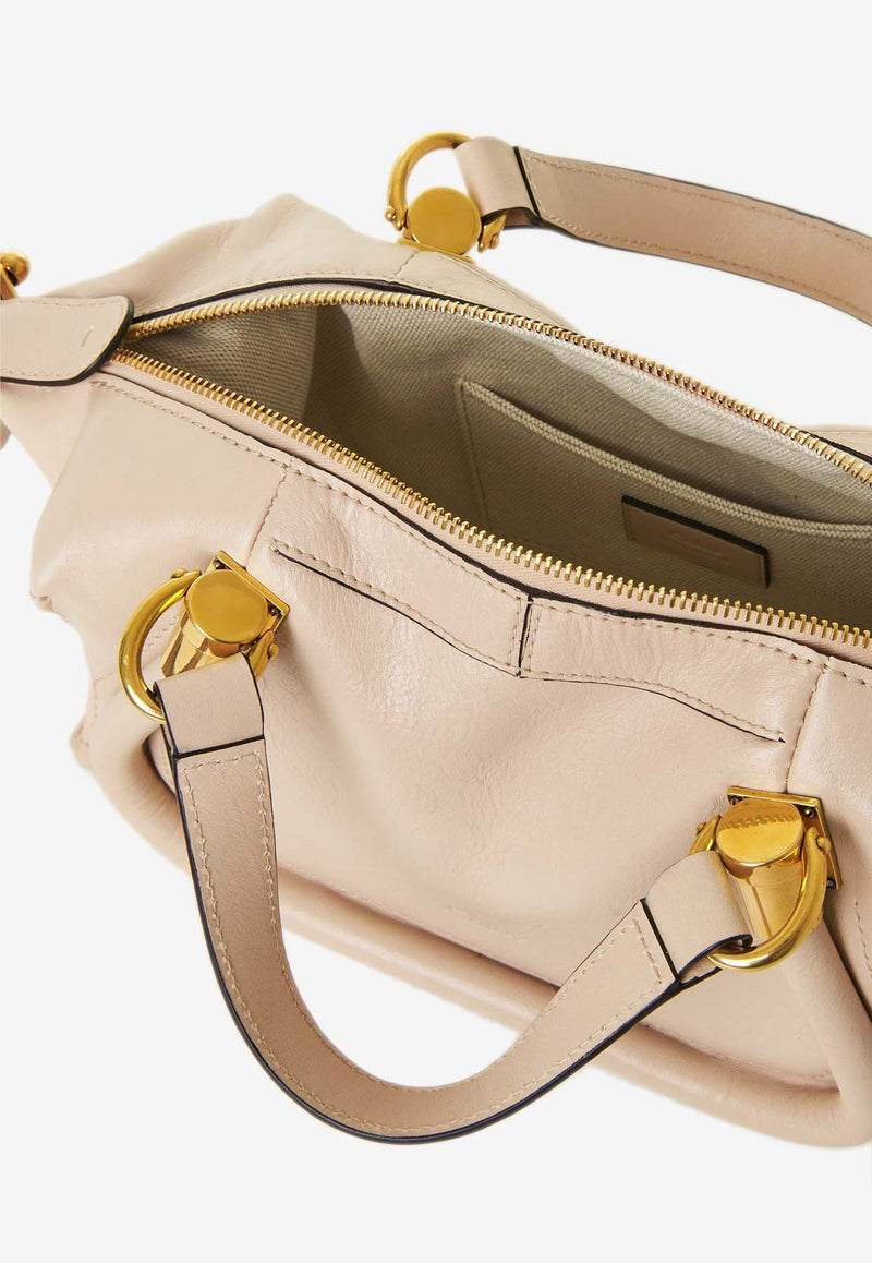 Chloé Small Paraty 24 Top Handle Bag in Shiny Leather CHC24AS751N8224Q Sweet Beige