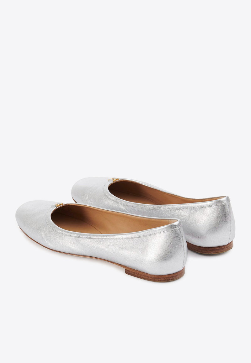 Chloé C-Logo Ballerina Flats CHC24S973DV9DL SILVER