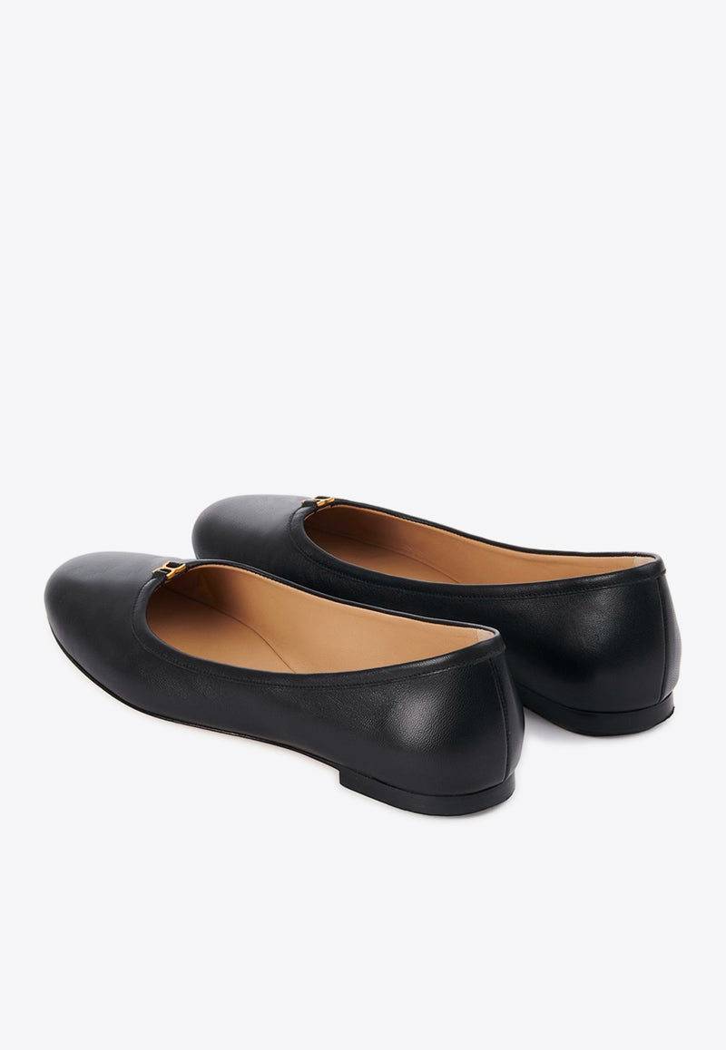 Chloé C-Logo Ballerina Flats CHC24S973H7001 BLACK