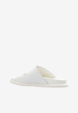 Chloé Rebecca Double-Buckle Slides CHC24S981D1100 BRILLIANT WHITE