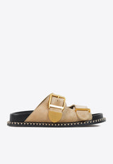 Chloé Rebecca Suede Slides CHC24S981F621V DARK GREIGE