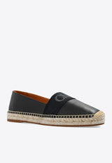 Chloé Piia Logo-Embroidered Espadrilles CHC24S983H7001 BLACK