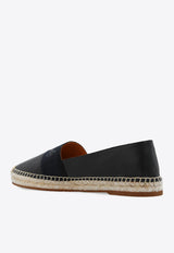 Chloé Piia Logo-Embroidered Espadrilles CHC24S983H7001 BLACK