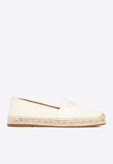 Chloé Piia Logo-Embroidered Espadrilles CHC24S983H7101 WHITE