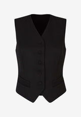 Chloé X Atelier Jolie Reversible Wool Vest CHC24SGI71270001 BLACK