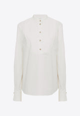 Chloé Tuxedo Long-Sleeved Shirt CHC24SHT1614124U BUTTERCREAM