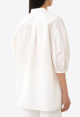 Chloé Puff-Sleeved Tunic Tops CHC24SHT1814124U BUTTERCREAM